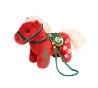Chinese Mascot Horse Pendant, 2026 Year of The Horse Mascot Figurine Chinese Zodiac Horses Pendant Statues Decorations, Soft Plush Stuffed Horses for Children Youth Teens Men Women (Red)
