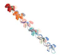 Chinese Mascot Horse Pendant, 2026 Year of The Horse Mascot Figurine Chinese Zodiac Horses Pendant Statues Decorations, Soft Plush Stuffed Horses for Children Youth Teens Men Women (6pcs)