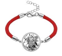 Chinese Masterpiece Mountains Rivers Drawing Lucky Red String Bracelet Rope Bracelet Handmade