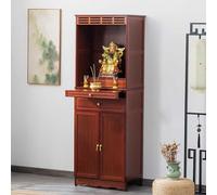 Chinese Meditation Altar Table with Drawer, 2-Tier Puja Table for Prayers and Worship, Ideal for Living Rooms, Shrines, and Temples