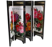 Chinese Mini Screen Folding Wood Accent for Office Home Decor