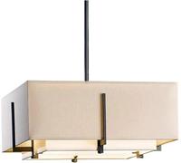 Chinese Modern Cloth Art Lamp Minimalist Round Square Ceiling Light for Living Room, Dining Room, Restaurant(Gold)/Brown