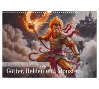 Chinese mythology - gods, heroes and monsters UK-Version (Wall Calendar 2026 DIN A3 Landscape), CALVENDO 12 Month Wall Calendar