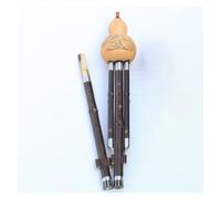 Chinese National Gourd Musical Instrument Professional Performance Double Tone Hulusi Flute Professional Hulusi (Color : G and F key)