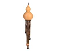 Chinese National Hulusi Flute Musical Instrument Professional Playing Type Natural Gourd Gourd Flute Professional Hulusi (Color : F key)