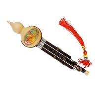 Chinese National Musical Instrument Gourd Flute For Beginners C-key/B Flat Three Tone Anti-fall Hulusi Professional Hulusi (Color : C-key)