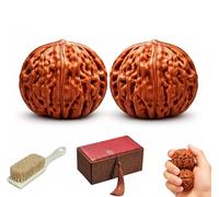 Chinese Natural Wenwan Walnuts, Also Known Baoding Walnuts, Have The Effect Relieving Stress Suitable Playing With, Giving As Gifts To Relatives Elders, Collection (A 33-34mm)