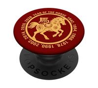 Chinese New Lunar Year 2026 Year of Fire Horse Animal Sign PopSockets Adhesive PopGrip
