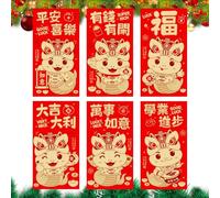 Chinese New Year 2025 Red Package,Chinese New Year Red Envelopes 2025 | Gold Foil Chinese New Year Red Envelopes 2025 Snake,Lucky Red Packages for Print Party