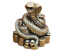 Chinese New Year 2025 Snake - Snake Statue Brass Snake Figurine | Feng Shui Statue | Feng Shui Statuem | Fortune Sculpture | Snake Home Decor, Year of The Snake Decor for Home