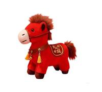 Chinese New Year 2026 Horse, Funny Smiling/Crying Horse Plushie Figurine, Chinese New Year Decorations 2026 Years of The Horses Stuffed Mascot Doll Plush for Festival Souvenir Zodiac Decor (E)