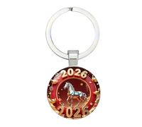 Chinese New Year 2026 - Horse Keychain, 2D, Purse Ornament Bag Charm, Kids Collectors Students Animal Lovers | Kids Collectors Students Animal Lovers Tourists Birthday Party Favor Travel School