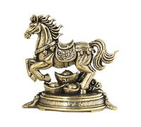 Chinese New Year 2026 Horse Statue - Solid Brass Figurine | Mascot Decoration for Home, Office, Living Room, Bedroom, Study, Bookcase, TV Cabinet, Mantle, Writing