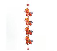 Chinese New Year 2026 Horse Theme Decorative Hanging for Living Room Wall Display Celebrating Strength Success and Family Harmony (red)