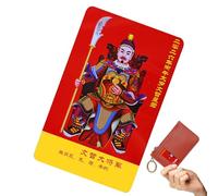 Chinese New Year Blessing Card,Copper Collectible For Prosperity - Spiritual Card Auspicious For Protection - For Harmony And Family Success On Travel Holiday And