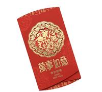Chinese New Year Card with Envelope Embossed Holiday Greeting for Festival Celebration and Traditional Blessing New Year Blessing