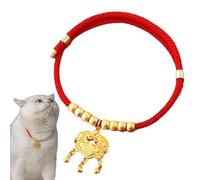 Chinese New Year Cat Collar, Year Of The Snake Pet Necklace, Adjustable Year Of The Snake Happiness Pet Necklace For Cats