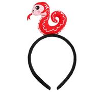 Chinese New Year Celebration Mascots Snake Headband With Soft Fabric Prank Hairhoop For Holiday Gathering