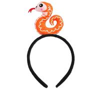 Chinese New Year Celebration Mascots Snake Headband With Soft Fabric Prank Hairhoop For Holiday Gathering