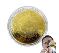 Chinese New Year Commemorative Coin,Year of the Snake Commemorative Coin | Gold Foil Snake Pattern Chinese Souvenir Coin,2025 Snake New Year Coin for Friends, Ad