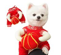 Chinese New Year Costume for Dogs, Chinese New Year Costume for Pets, Lantern Pet Costume for Moon New Year, Winter Coat Pet Clothes, Warm Suit, New Year's Spring Festival