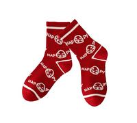 Chinese New Year Cotton Socks for the Year of the Snake with Striped Snake Pattern Ankle Socks Gift for Women, Happy All Over, One Size