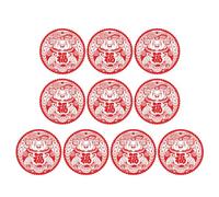 Chinese New Year Decoration 18Pieces Snake Themed Window Sticker Clings Decal for Home and Business Festivals Party Removable Wall Decors
