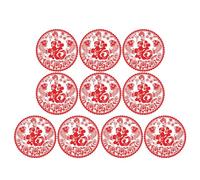 Chinese New Year Decoration 18Pieces Snake Themed Window Sticker Clings Decal for Home and Business Festivals Party Removable Wall Decors