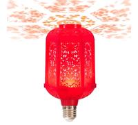 Chinese New Year Decoration - Charm Projector Lamp | E27 7 Colours Led Bulb with Handle | For Balcony, Garden, Home, Restaurant, Festive Wedding and Party Decoration, 30 W