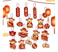 Chinese New Year Decorations 2026 Horse - Hanging Decorations | Kit 18 Pieces Chinese Decorations for Parties, for Home, Holidays, Living Room Wall Tree