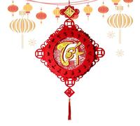 Chinese New Year Decorations 2026 - Vietnamese Holiday Pendant | Red and Gold Theme Ornaments for Tet Celebration Car Window Office Door Tree Wall Doorway Festive Home Party Decoration