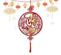 Chinese New Year Decorations - Flocked Fabric | Pendants | Horse Pendants for Holiday, Car, Window, Office, Door, Tree, Wall, Door, Home,
