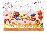 Chinese New Year Decorations, USB Powered Acrylic with LED | Happy New Year Table Decoration | For Home Living Room Office School Apartment Dormitory Party Supplies by Pri