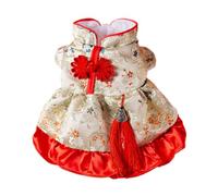 Chinese New Year Dog Outfit,Tang Dynasty Cat Winter Coat - 2024 Year of Dragon Warm Pet Clothes, Dog Cheongsam Clothes, Cute Cat Tang Suit for Winter Dogs Home Spring Festival