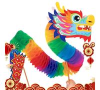 Chinese New Year Dragon, Lunar New Year Decorations, 3D Creative Chinese Dragon, Multifunctional Moon Dragon, Moon Puppet Kits