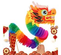 Chinese New Year Dragon, Lunar New Year Decorations | Handmade Creative Paper Dragon,DIY Puppet Kits, Party Decorations for