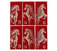 Chinese New Year Envelopes, 2026 Horse Thick Paper, Chinese New Year 2026 Hong Bao, for Holiday Wedding Party Decorations Business Event Kids Adults Family Home Office