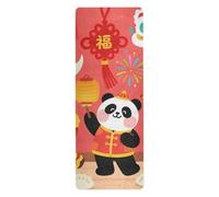 Chinese New Year folding yoga mat for home printed, non slip, yoga mat towel non slip for hot yoga with bag for carrying tapete para ejercicio 71x26 inches
