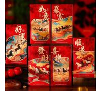 Chinese New Year for Red Envelopes 2026 Horse Year Set Chinese(24pcs)