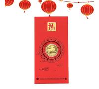 Chinese New Year Fortune Cards - Scratch Off Greeting Envelopes 2026, Red Touch-Sensitive Paper Envelope | May You Get a Successful Gift, Party Decoration