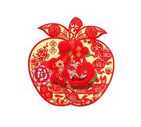 Chinese New Year Fu Sticker 3D Wall Stickers Window Door Couplets Decor Wall Sticker Decor For Kitchen