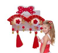 Chinese New Year Headband,Chinese Style Hair Clip With Tassels New Years Hair Bow - New Years Hair Accessories For Mother's Day, Kids, Family, Friends
