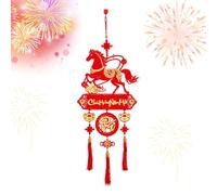 Chinese New Year Horse Decorations - Felt Vietnamese Decorative Paper-cut Ornament,Lunar New Year Decor | for Cars Schools Offices Cafes Bookstores Display Bedside Party Festival