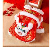 Chinese New Year Lion Pet Tang Suit Jacket | Accessory size: Large (L)
