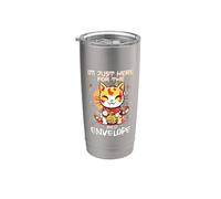 Chinese New Year Lucky Cat Im Just Here for The Red Envelope Stainless Steel Insulated Tumbler