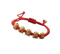 Chinese New Year of The Horse Bracelets Horses Red String Rope Bracelet Good Luck Blessing New Year Bracelet Gift, S, Rope, no gemstone