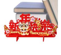 Chinese New Year Office Decorations,Chinese New Year Office Decorations,Chinese Blessing Words Felt Photo Prop - 2025 Year of the Snake Home Supplies for Living Room and Home