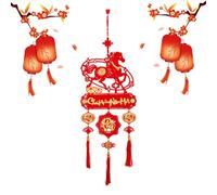 Chinese New Year Ornament - Festive Pendant, Felt Decor | Vietnamese Paper Cut Design, Lightweight Hanging Display, Cultural Collectible Accent With Lunar Festival Decoration For Cars Schools Offices