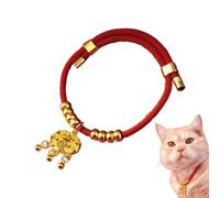 Chinese New Year Pet Collar Red Fortune Cat Collar New Year Necklace