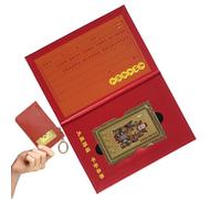 Chinese New Year Protection Card | Copper Wealth Keepsake,Year Of The Horse Protection Card - for Luck Harmony Success Bag Home Display Celebration